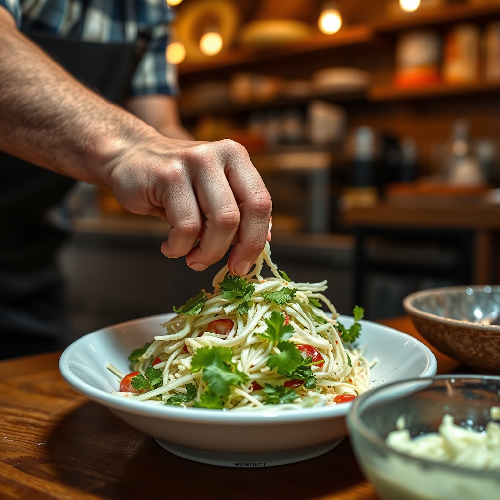 Step-by-Step Preparation - coleslaw for fish tacos recipe