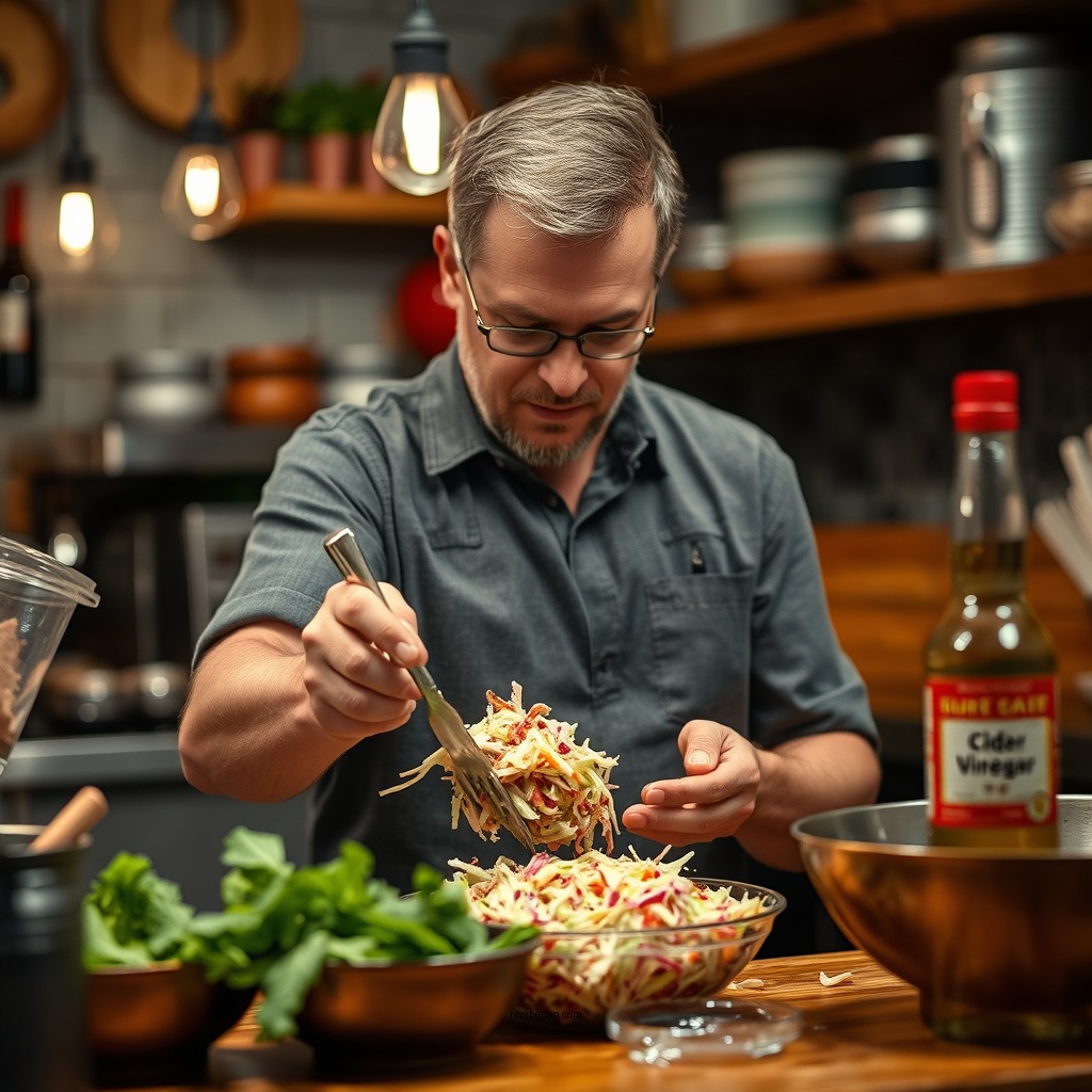 Step-by-Step Preparation - coleslaw recipe cider vinegar
