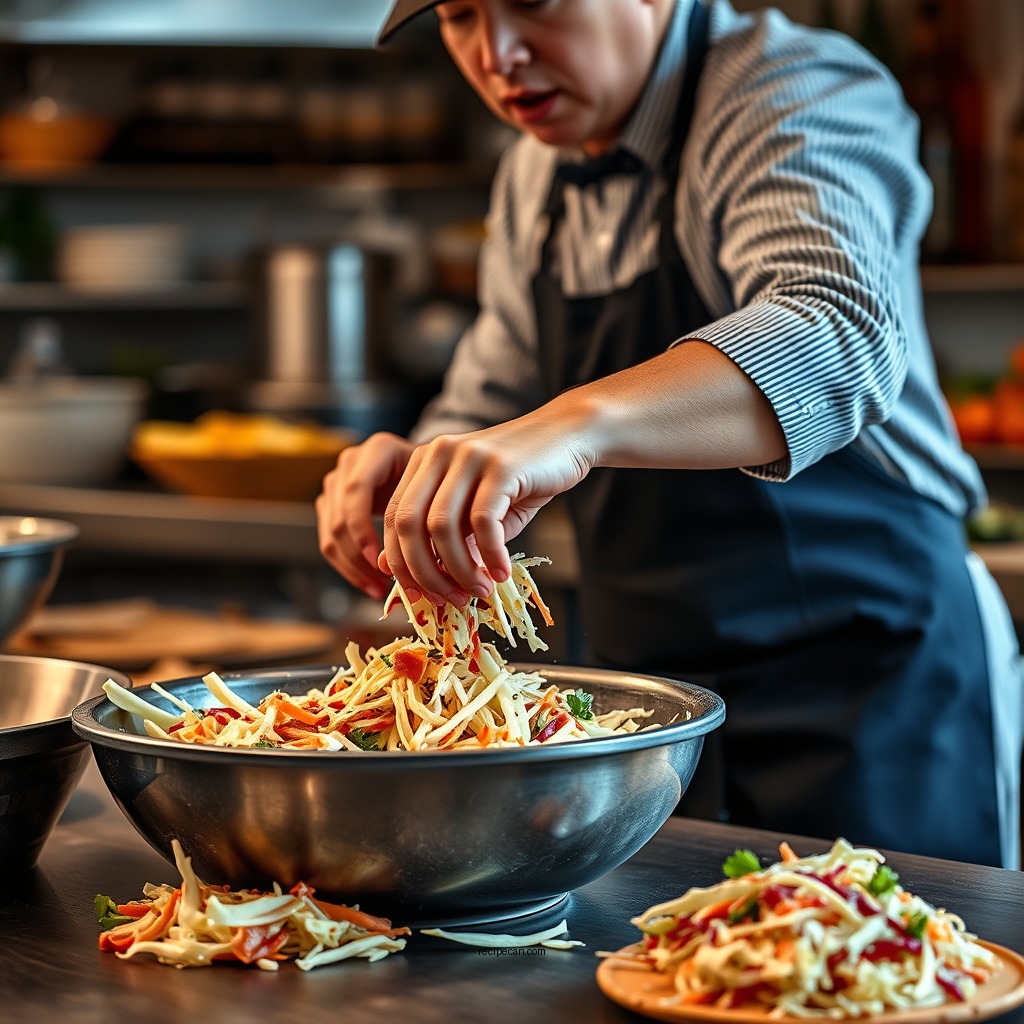 Step-by-Step Preparation - coleslaw recipe for fish tacos