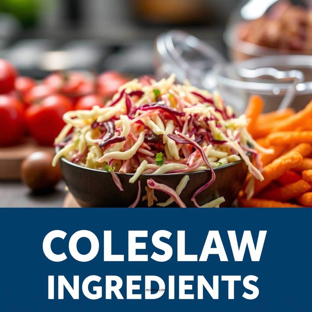 The Perfect Coleslaw Ingredients - coleslaw recipe for pulled pork