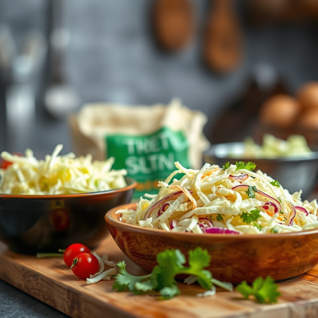 Essential Ingredients for Coleslaw - coleslaw recipe with bag of coleslaw
