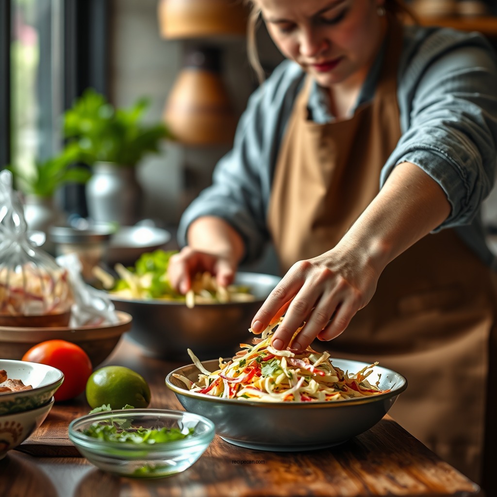 Preparation Steps - coleslaw recipe with cilantro and lime