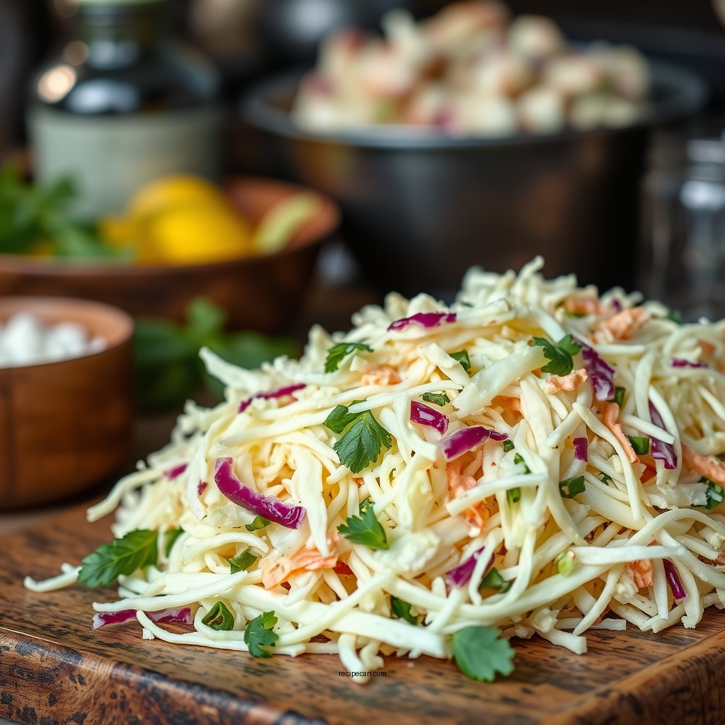 Classic Coleslaw Ingredients - coleslaw recipe with coleslaw dressing