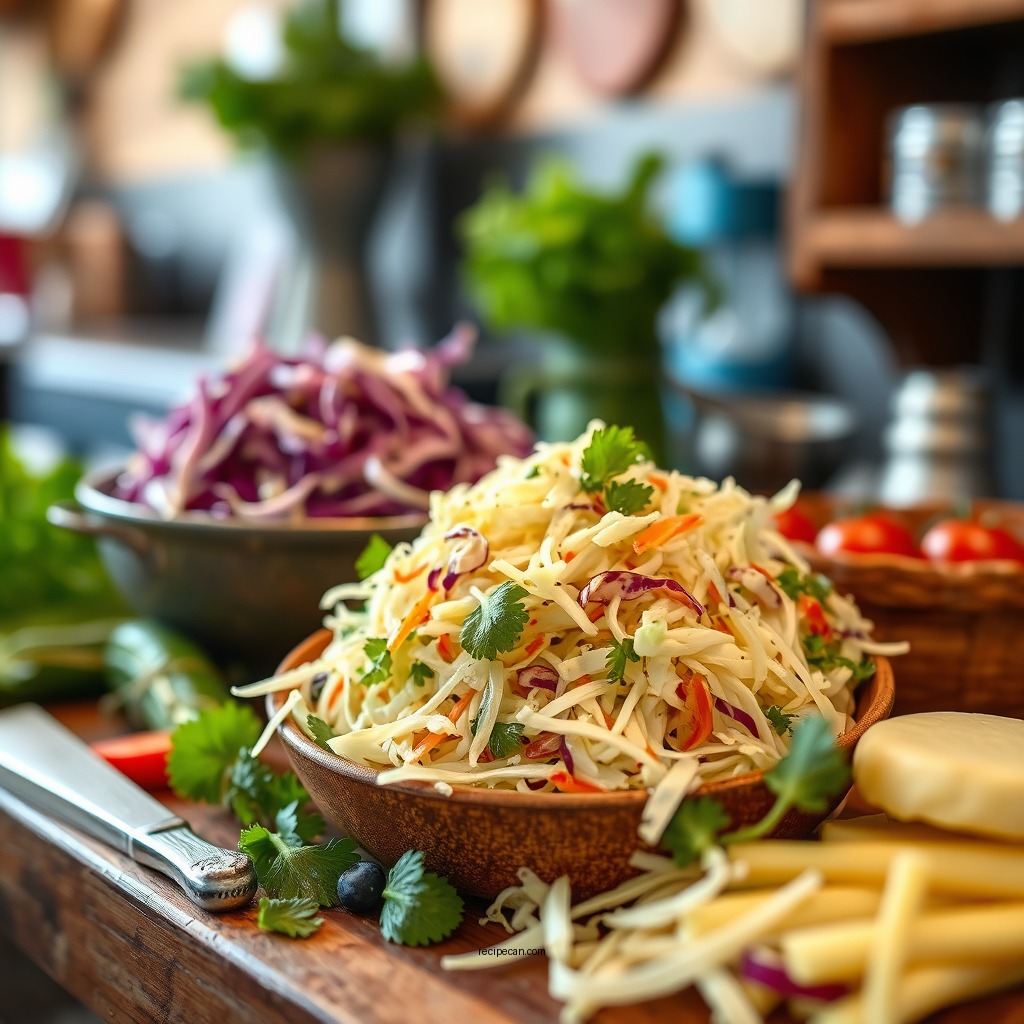 Fresh Ingredients for Your Coleslaw - coleslaw recipe without mayo