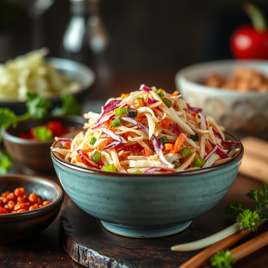 Tangy Asian Coleslaw - coleslaw salad recipes