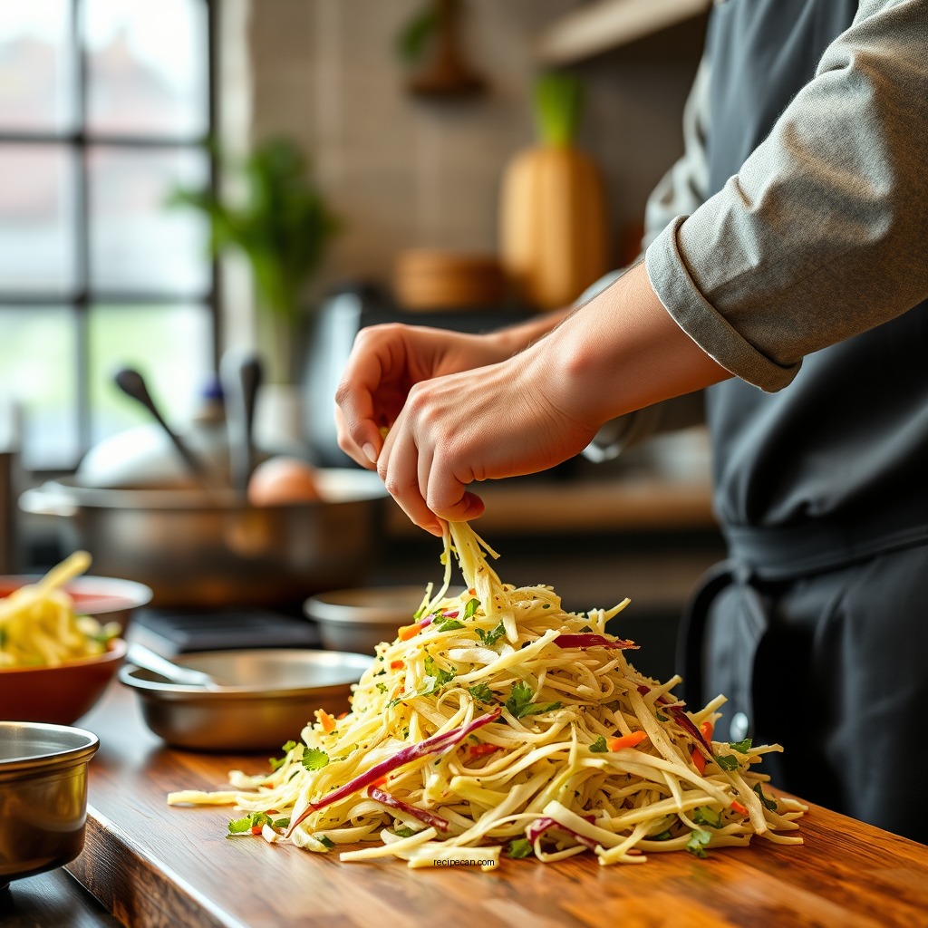 Step-by-Step Preparation - coleslaw with celery seed recipe