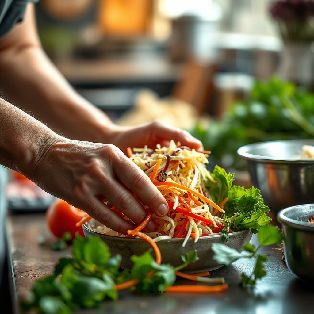 Preparing the Vegetables - coleslaw.recipe