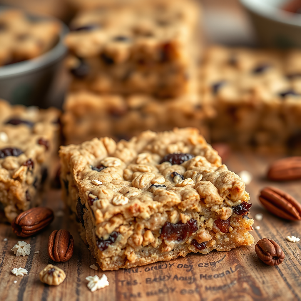 Oatmeal Raisin Cookie Bars - cookie bar recipes