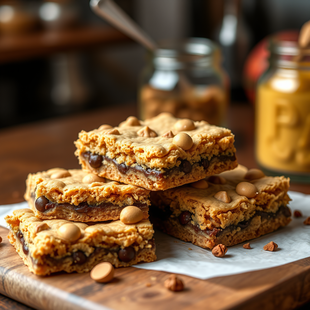Peanut Butter Cookie Bars - cookie bar recipes
