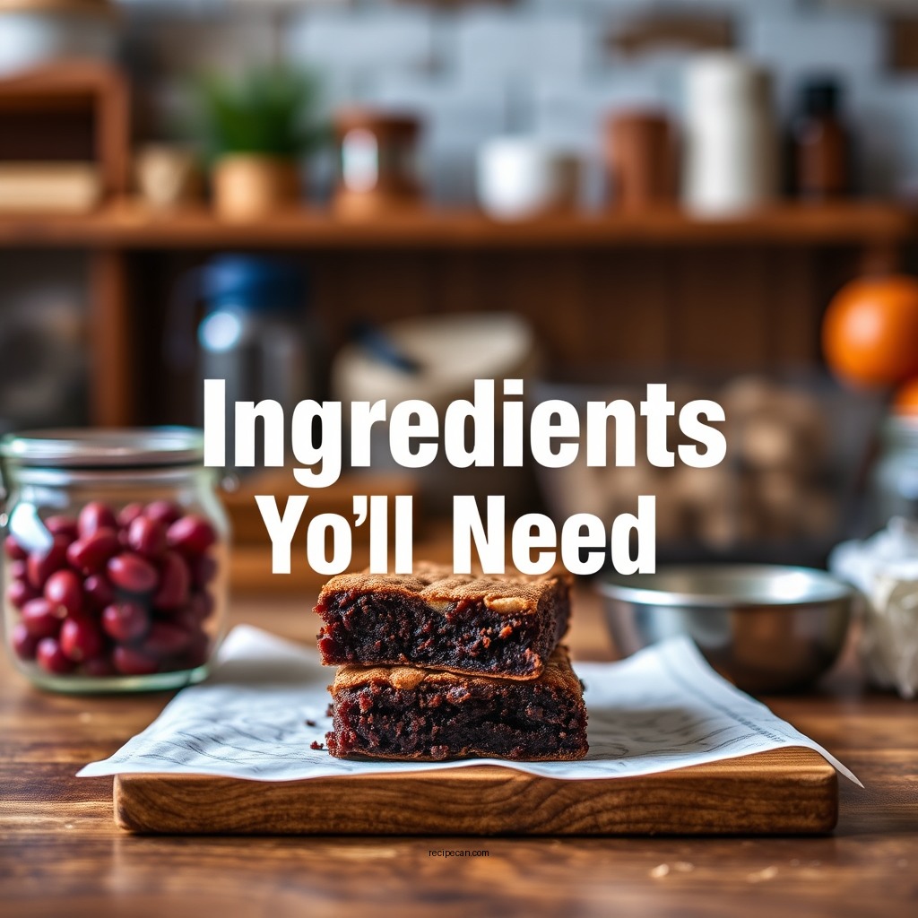 Ingredients You'll Need - cookie brownie recipe