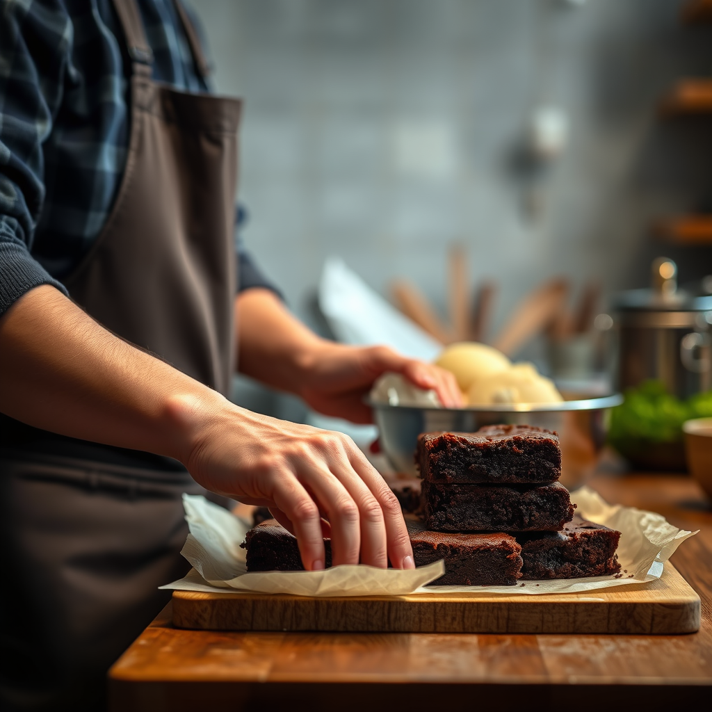 Preparation Steps for the Brownie Base - cookie brownie recipe