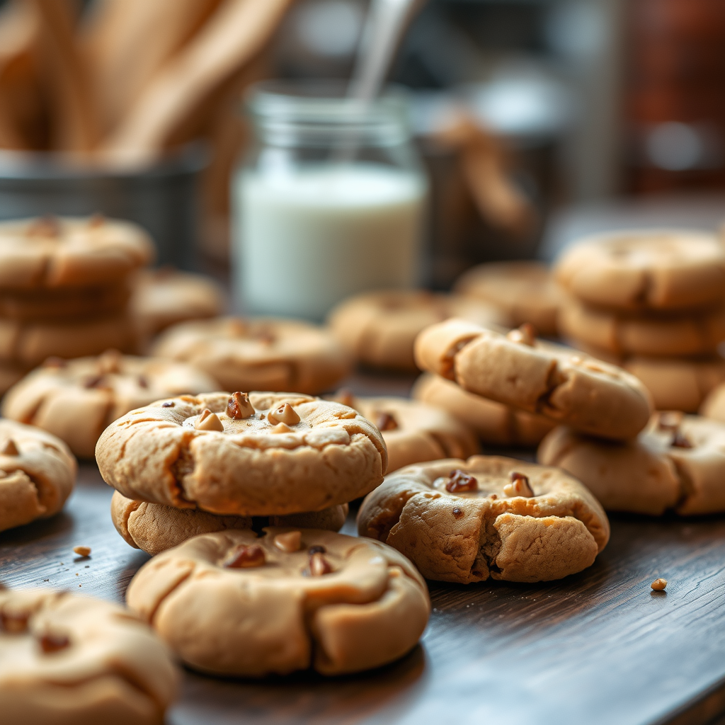 Peanut Butter Press Cookies - cookie press recipes