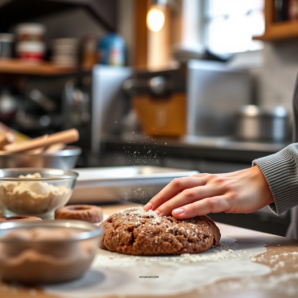 Preparing the Cookie Dough - cookies made from brownie mix recipe
