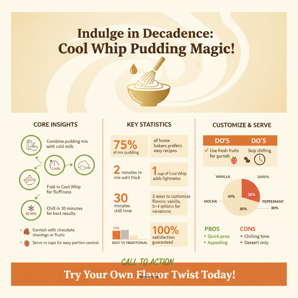 cool whip pudding recipes - Data Infographic and Statistics