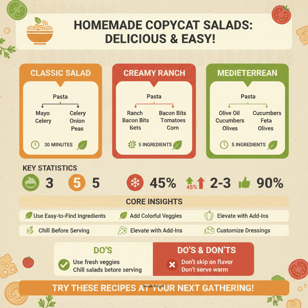 copycat suddenly salad recipes - Data Infographic and Statistics