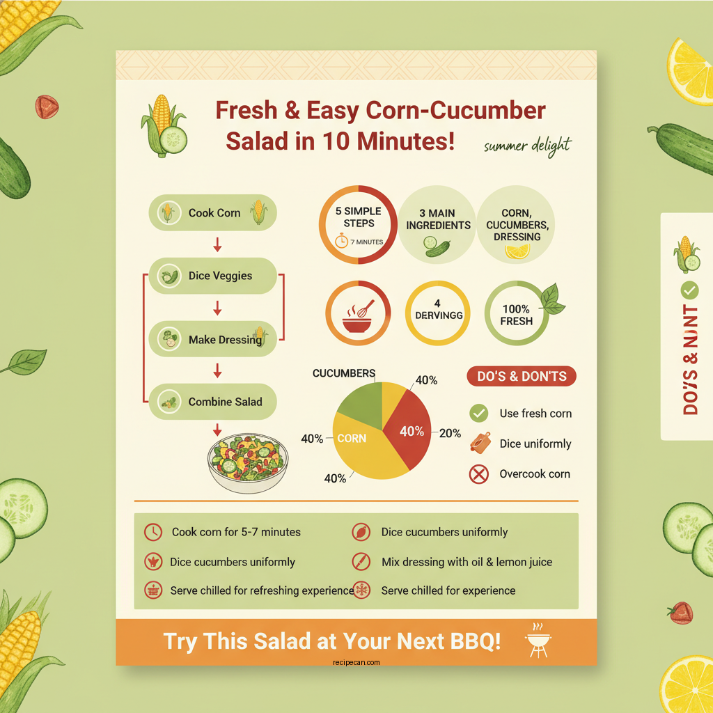 corn and cucumber salad recipe - Data Infographic and Statistics