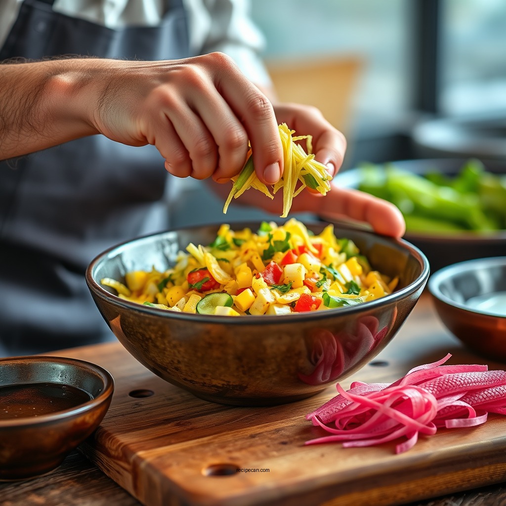 Step-by-Step Preparation - corn and cucumber salad recipe