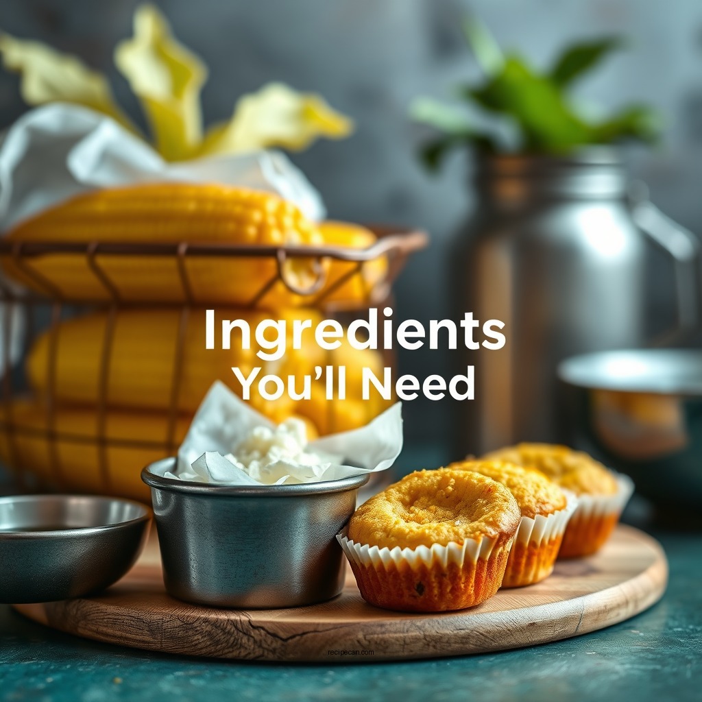 Ingredients You'll Need - corn muffin recipe