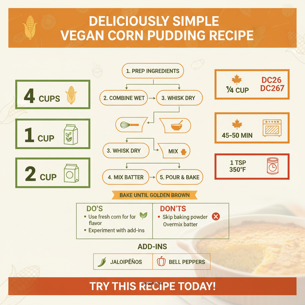 corn pudding recipe vegan - Data Infographic and Statistics