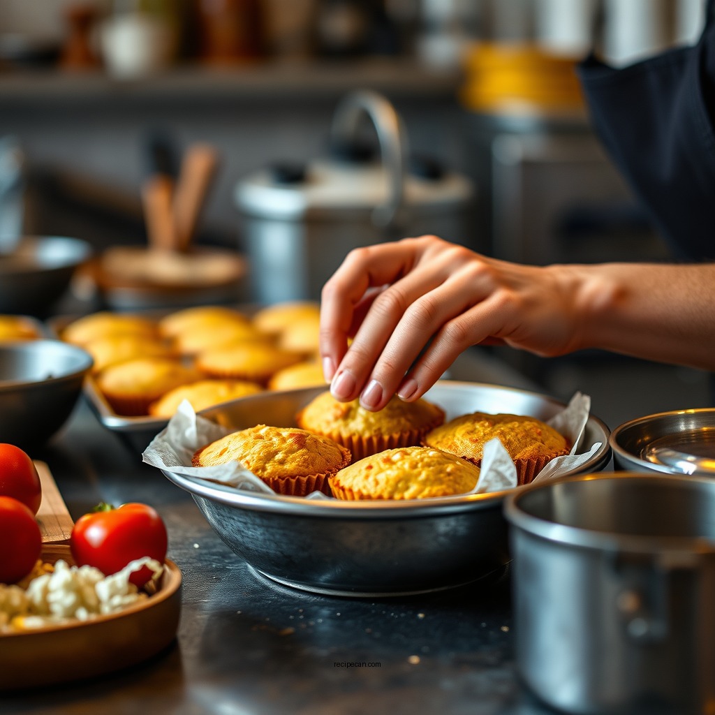 Step-by-Step Preparation - cornbread muffins recipe