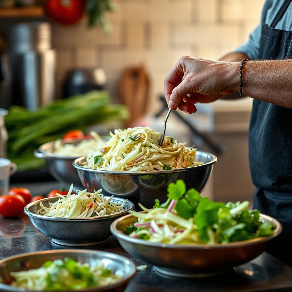 Preparing the Vegetables - crack coleslaw recipe