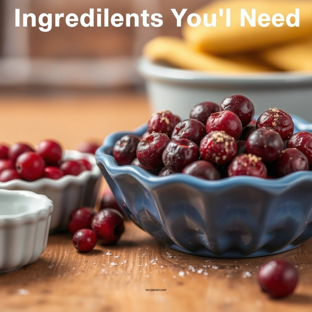 Ingredients You'll Need - cranberry bread pudding recipe