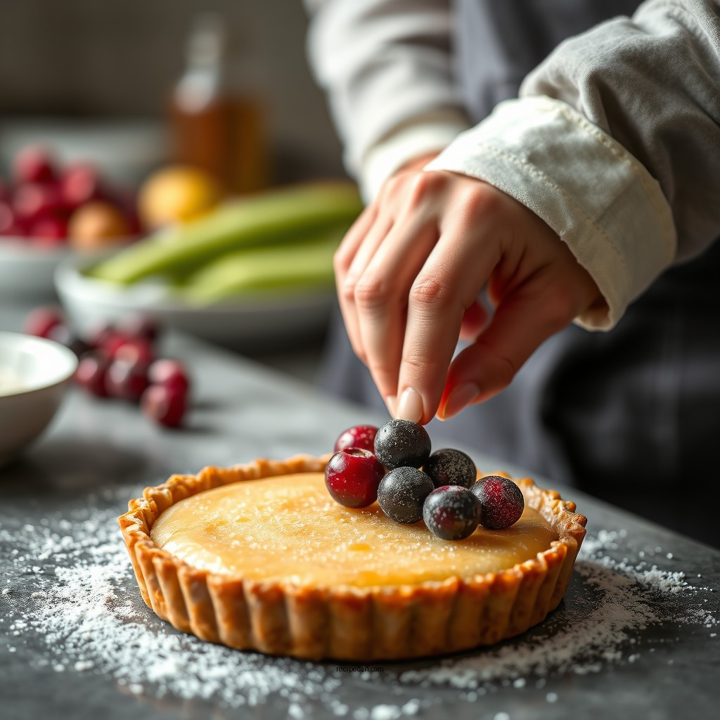 Preparing the Tart Crust - cranberry curd tart recipe