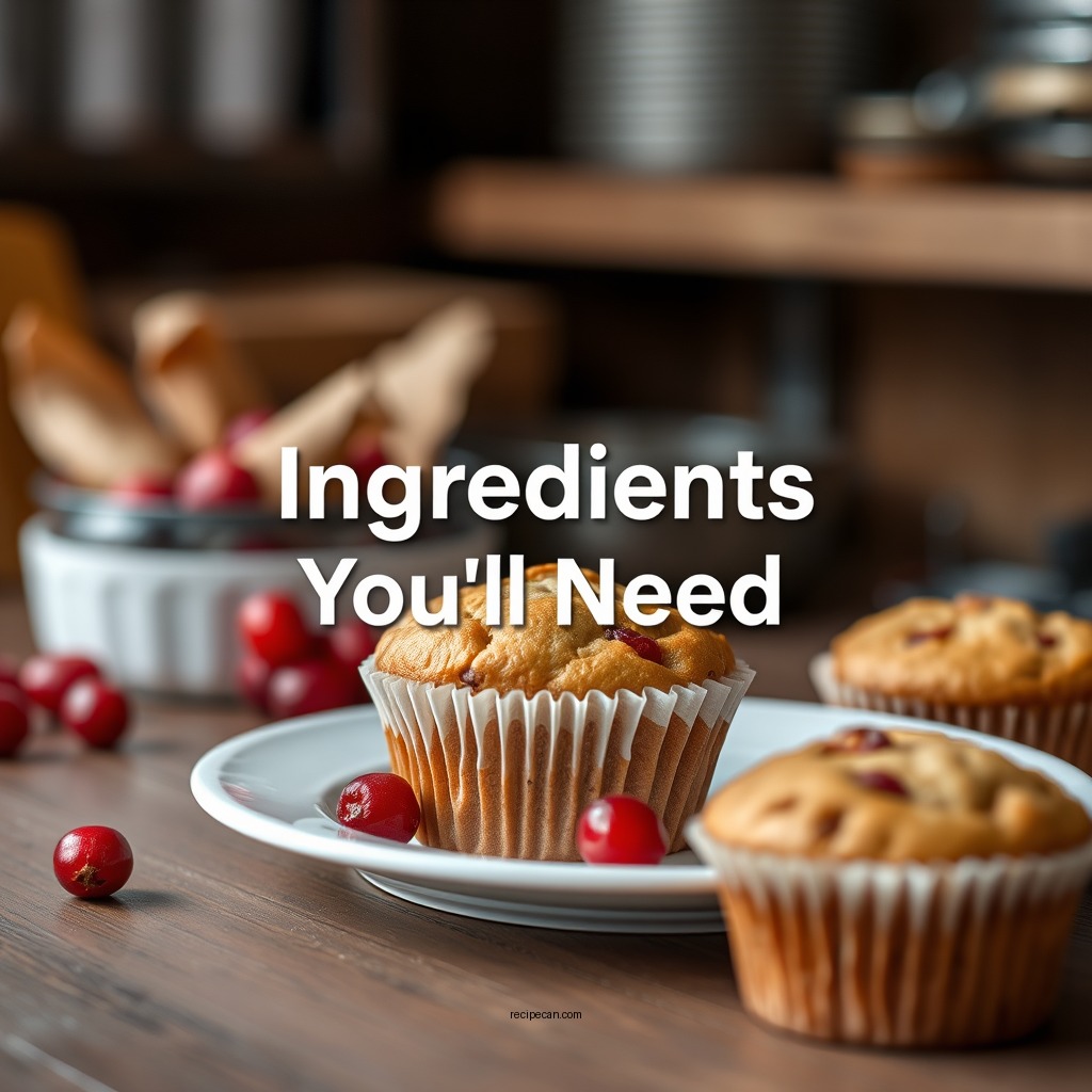 Ingredients You'll Need - cranberry muffin recipe