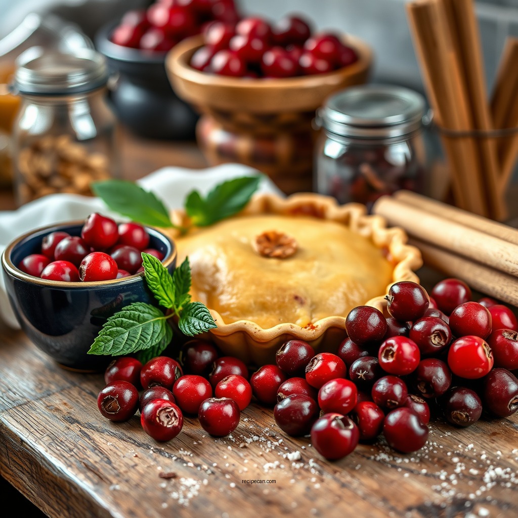Ingredients You'll Need - cranberry pie recipe
