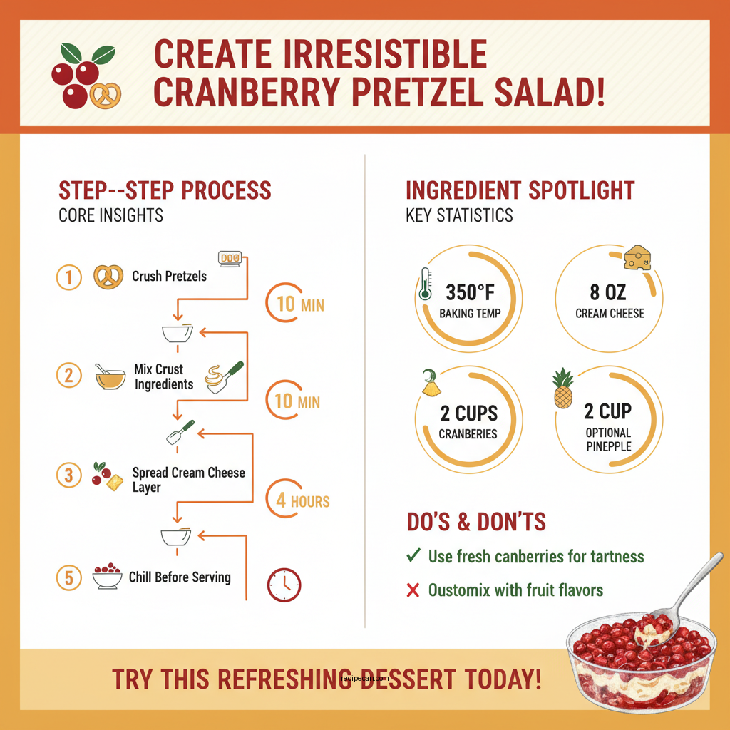 cranberry pretzel salad recipe - Data Infographic and Statistics