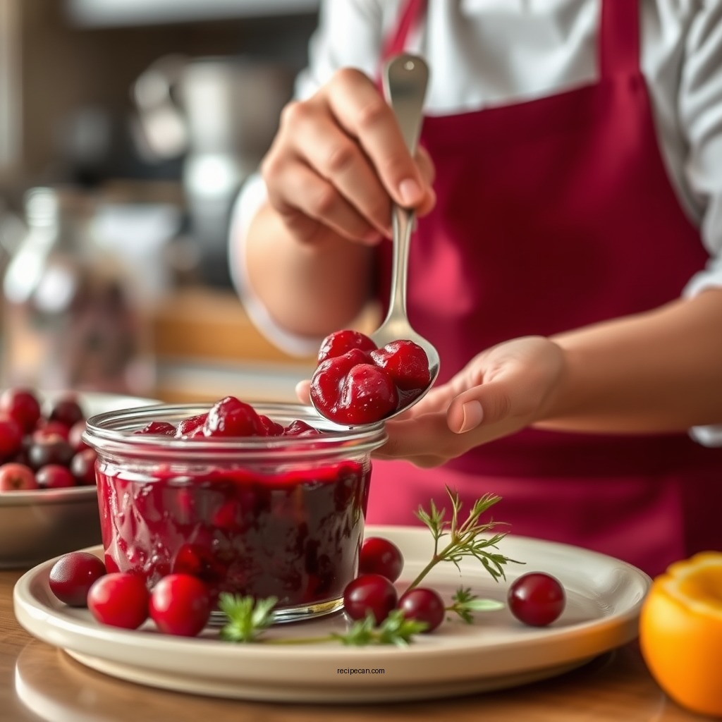 Step-by-Step Preparation - cranberry sauce recipe with orange