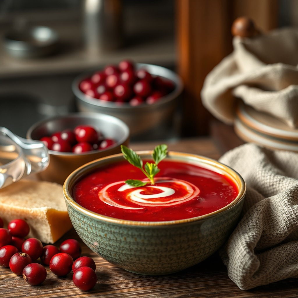 Ingredients for Cranberry Soup - cranberry soup recipe