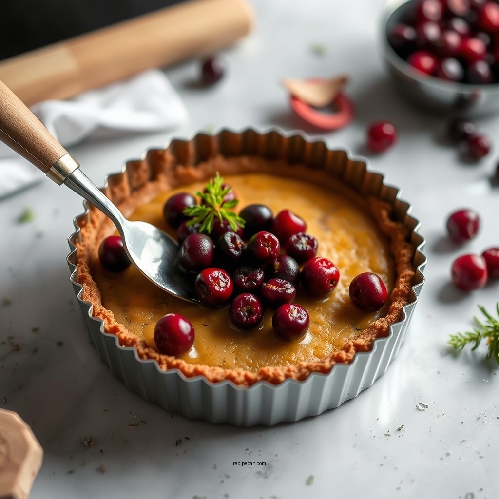 Preparing the Tart Crust - cranberry tart recipe