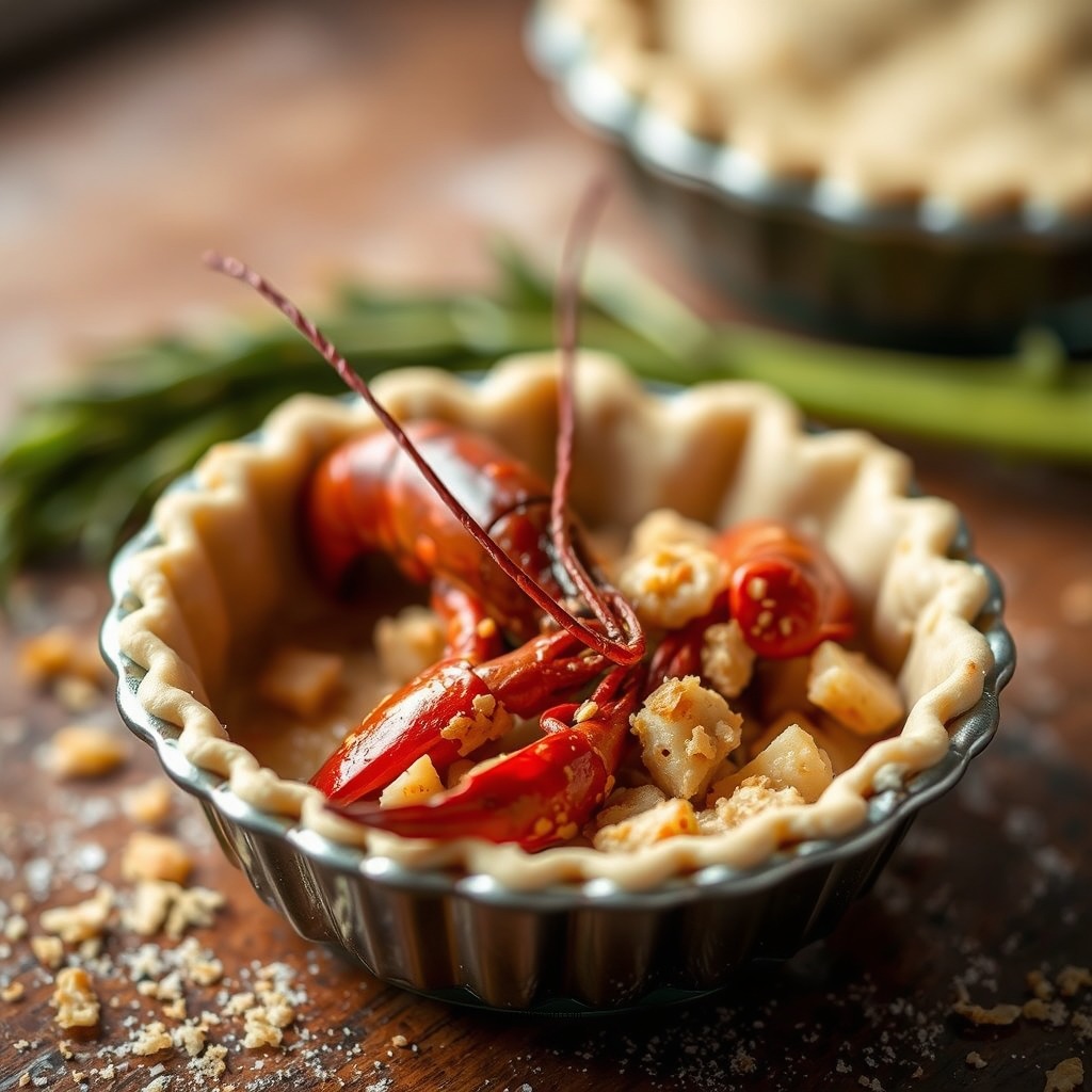 Making the Pie Crust - crawfish pie recipe