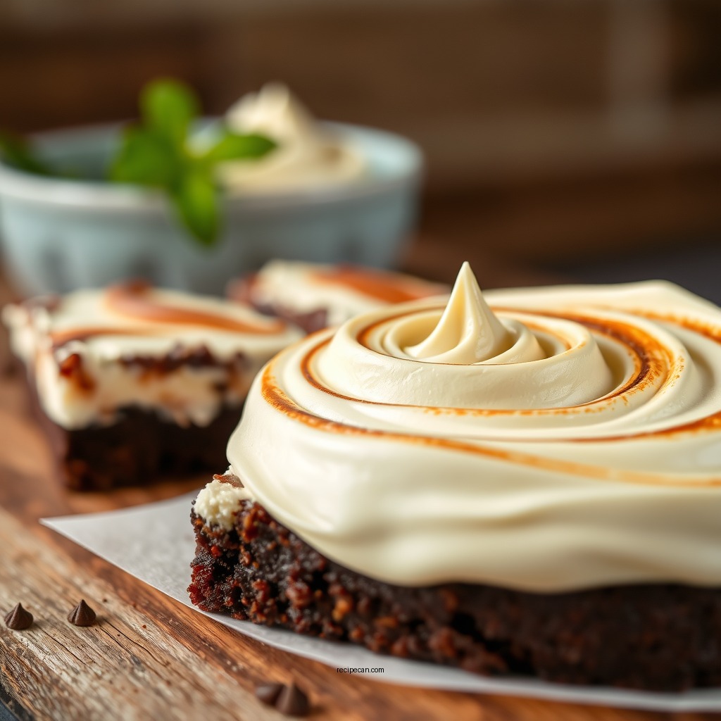 Making the Cream Cheese Swirl - cream cheese brownie recipe