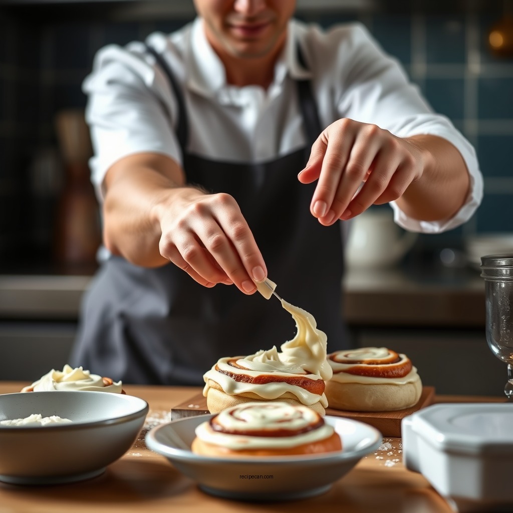 Step-by-Step Instructions - cream cheese icing recipe for cinnamon rolls
