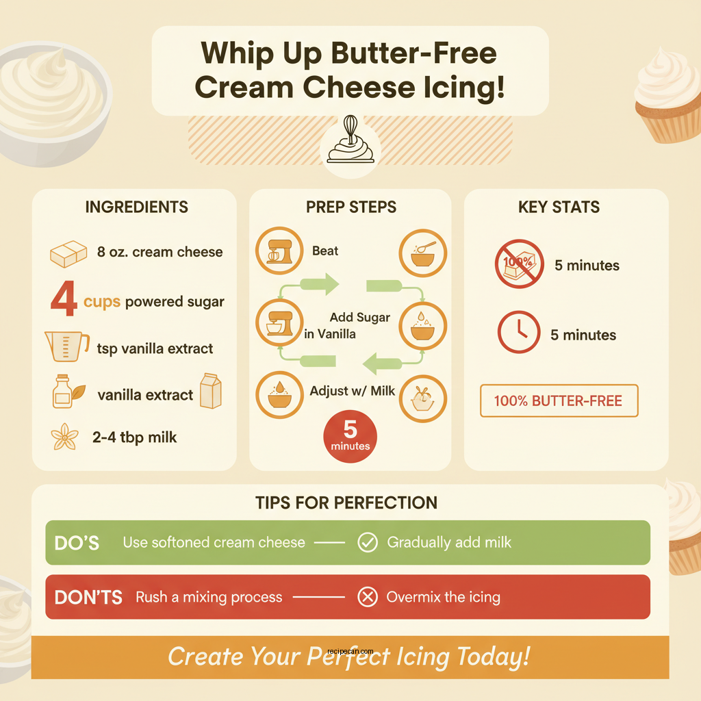 cream cheese icing without butter recipe - Data Infographic and Statistics