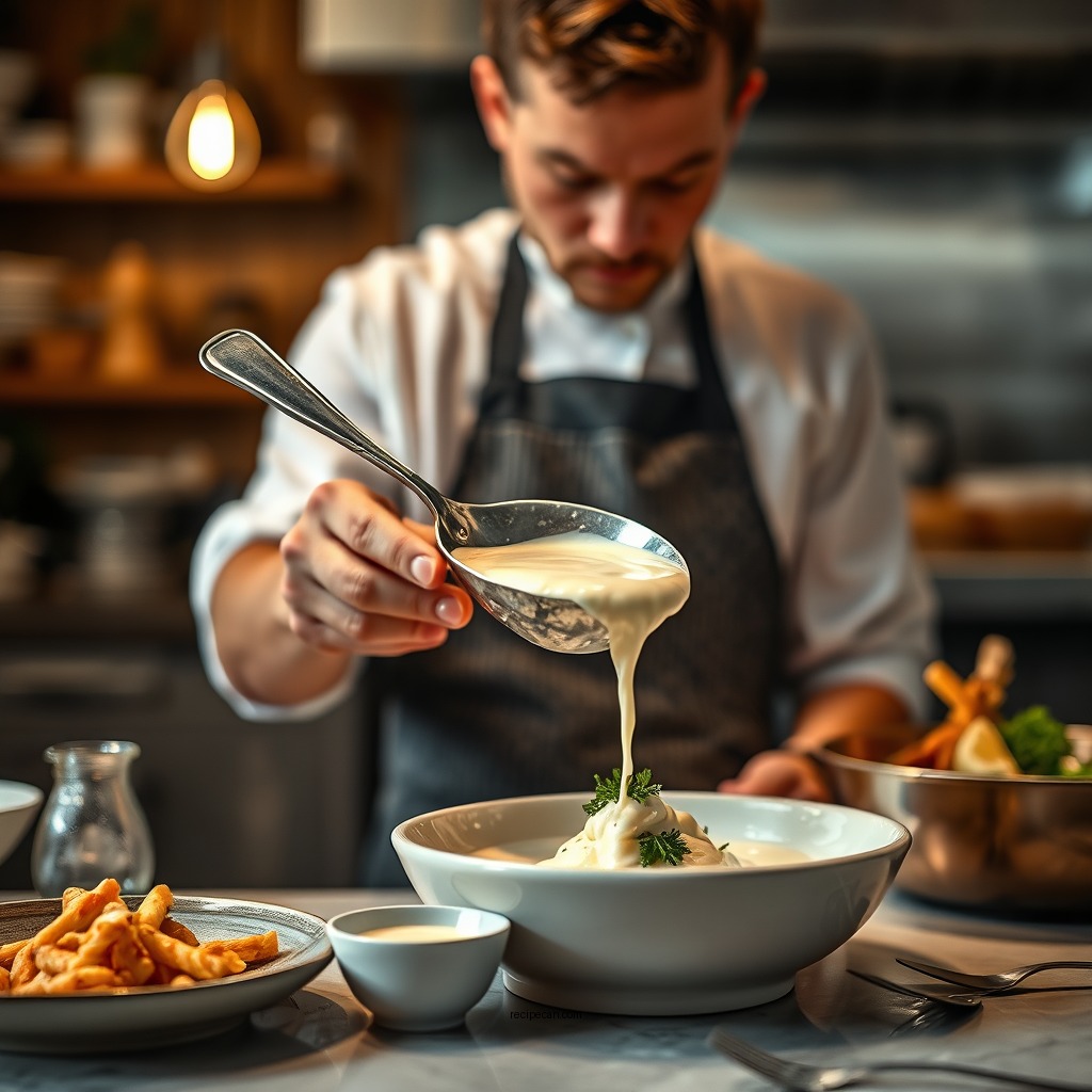 Step-by-Step Preparation - cream sauce recipe