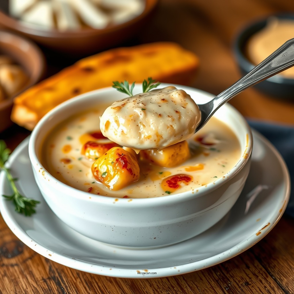 Adding the Creamy Touch - creamy chicken parmesan soup recipe