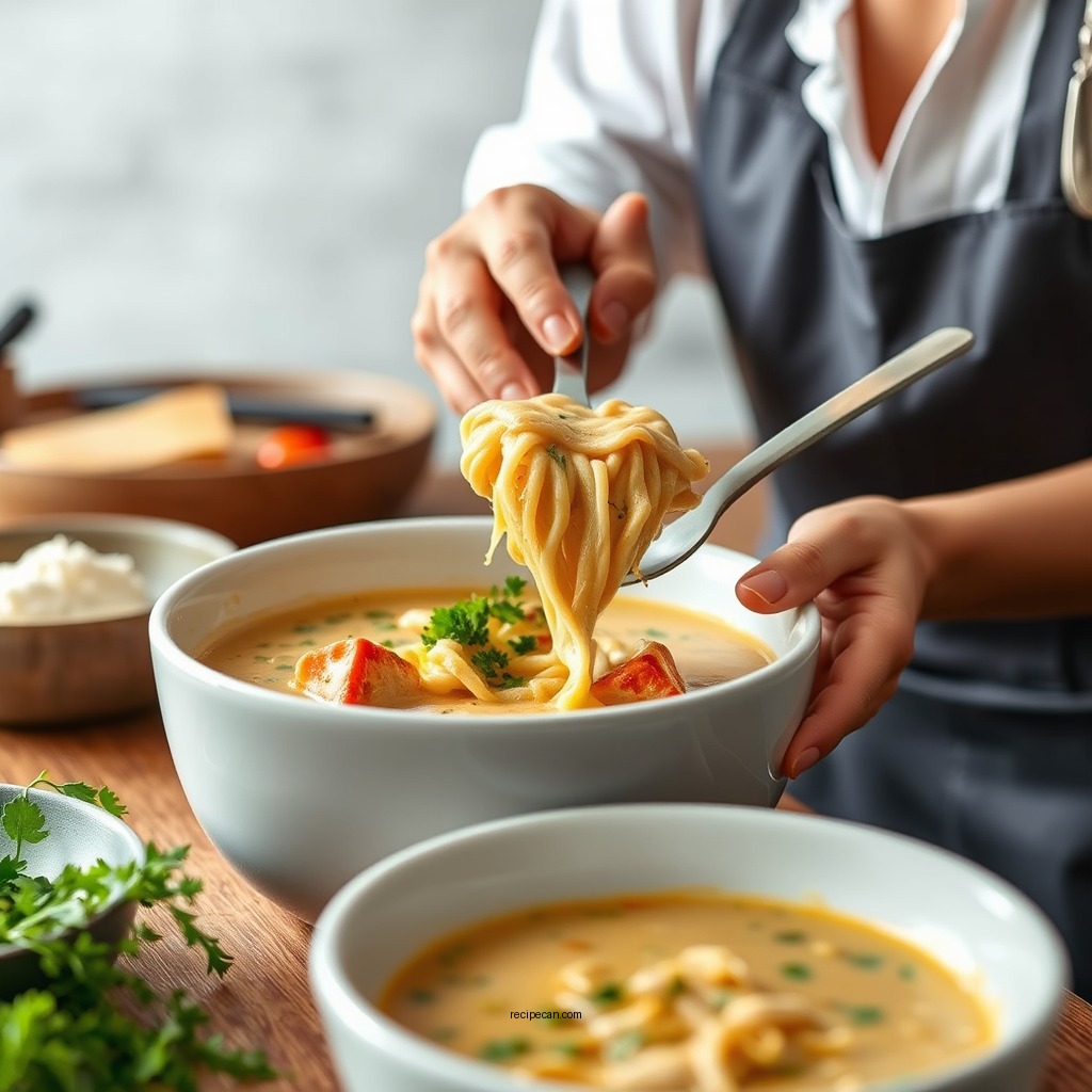Step-by-Step Preparation - creamy chicken parmesan soup recipe