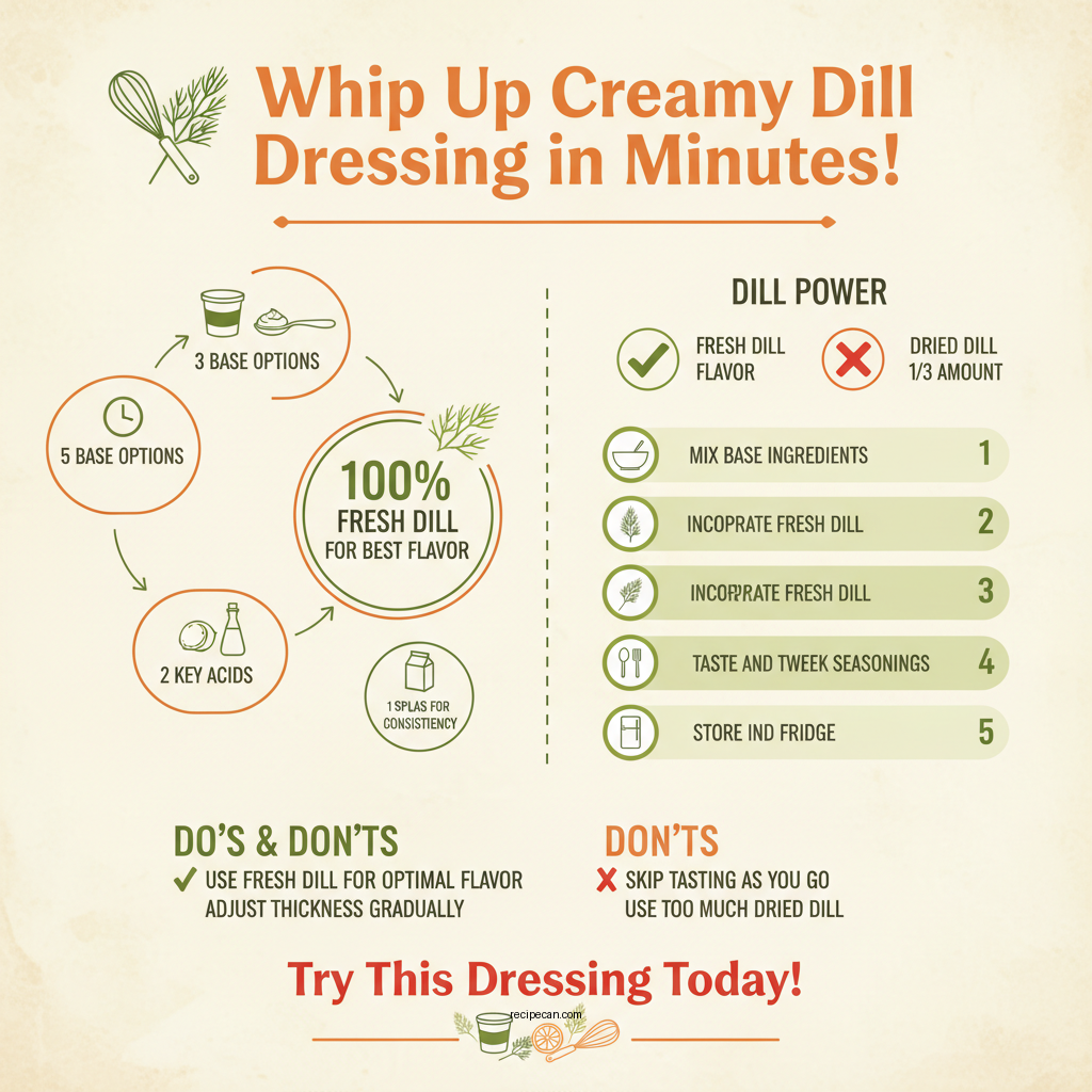creamy dill salad dressing recipe - Data Infographic and Statistics