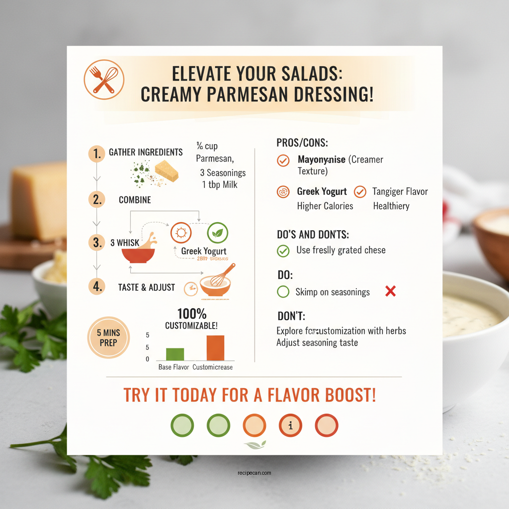 creamy parmesan salad dressing recipe - Data Infographic and Statistics