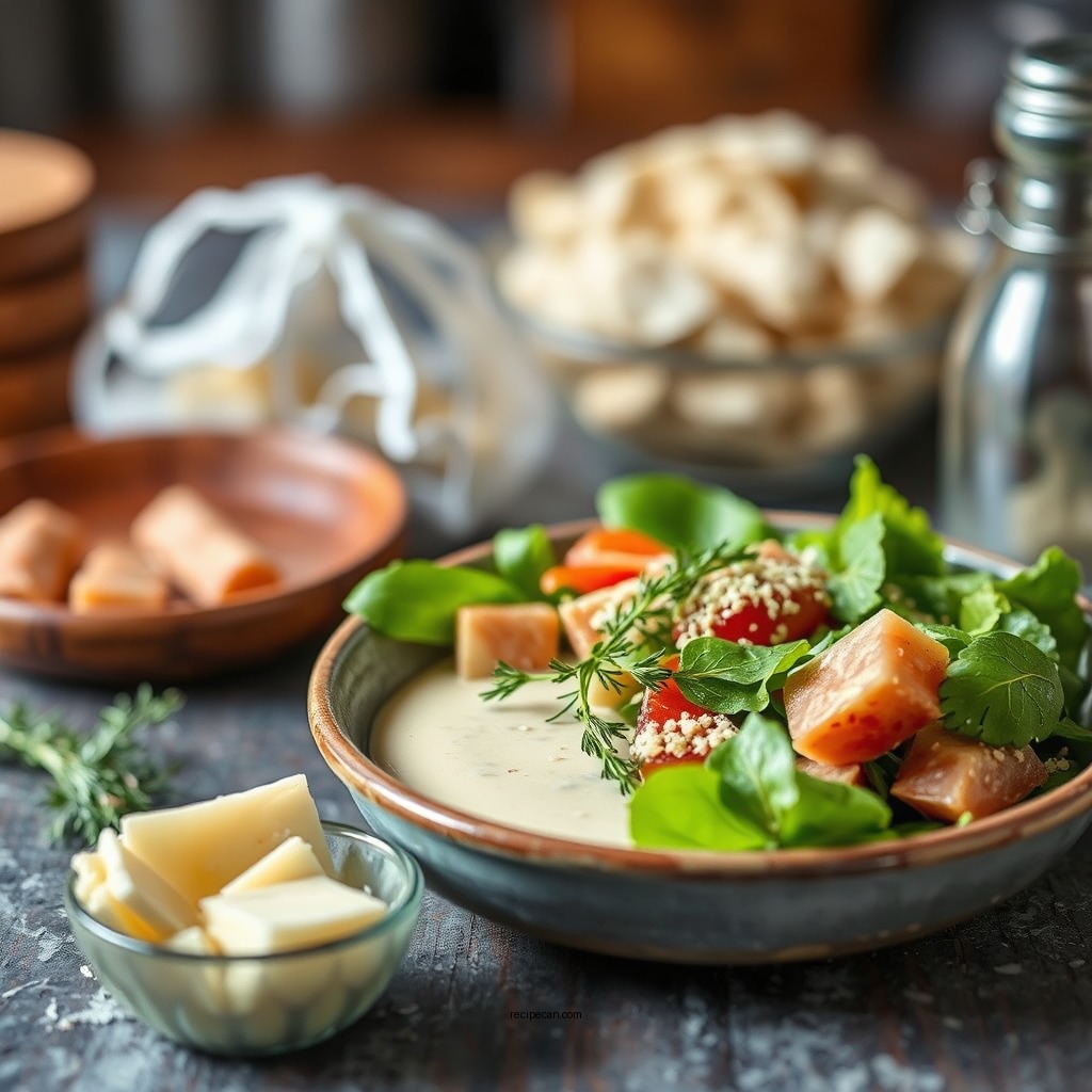 Ingredients You'll Need - creamy parmesan salad dressing recipe