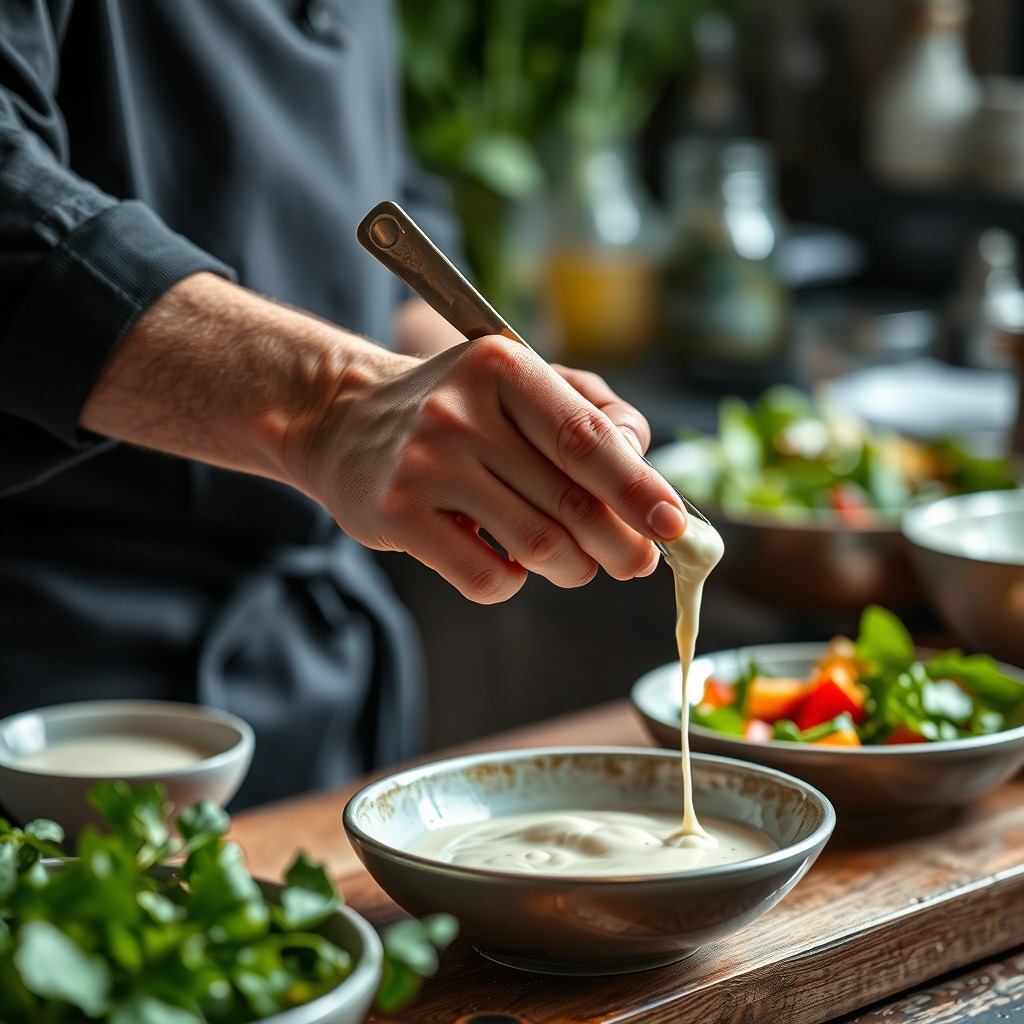 Step-by-Step Preparation - creamy parmesan salad dressing recipe