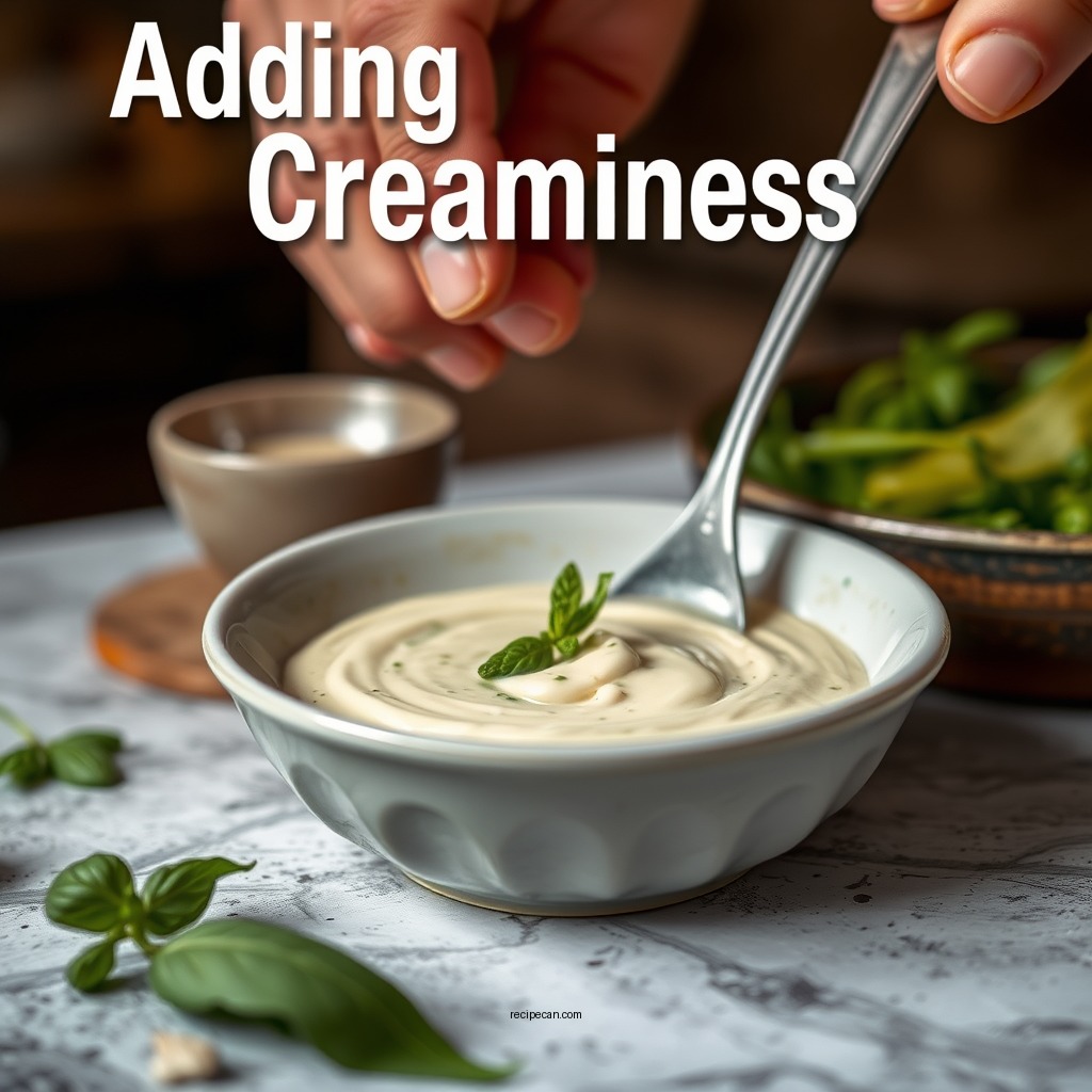 Adding Creaminess - creamy pesto sauce recipe