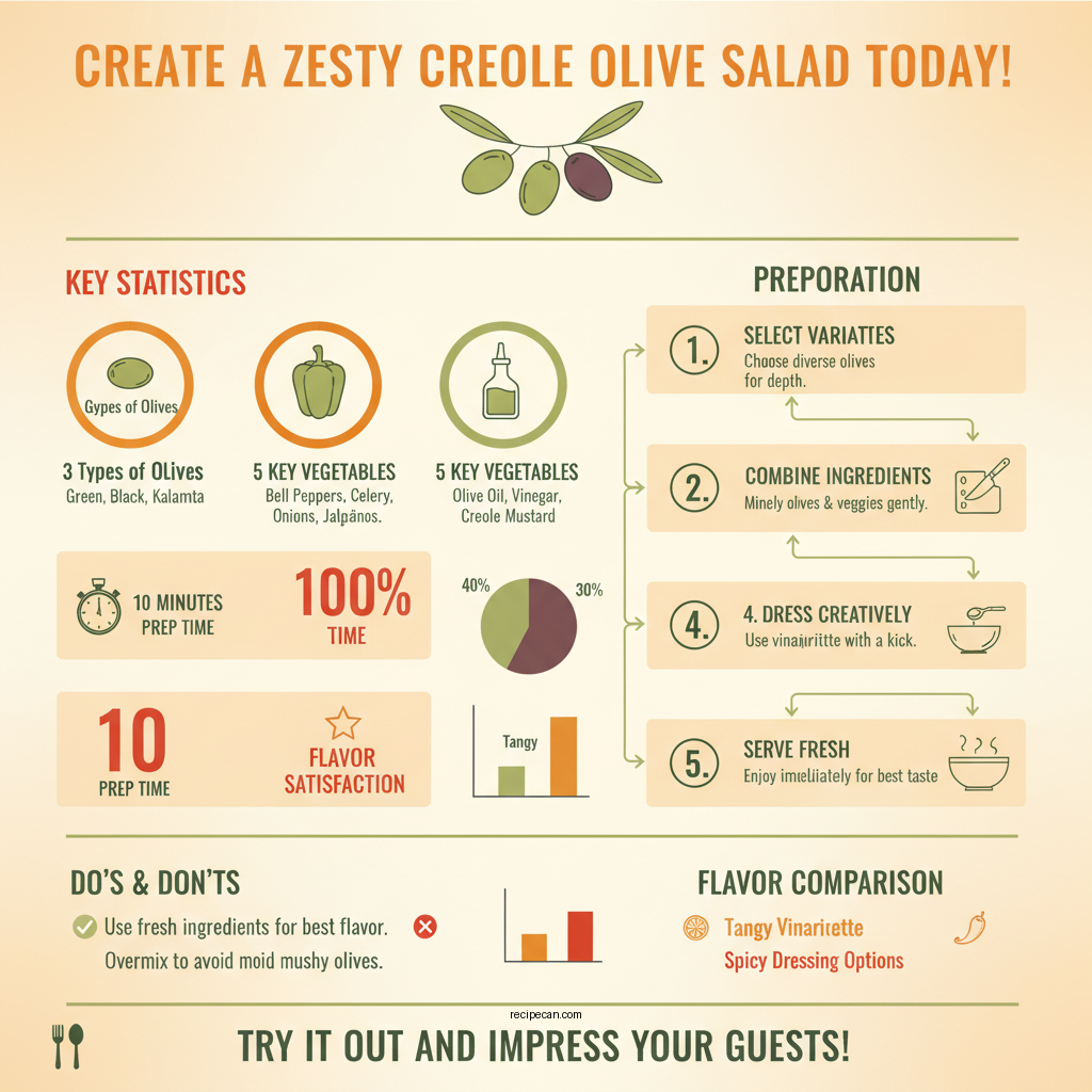 creole olive salad recipe - Data Infographic and Statistics