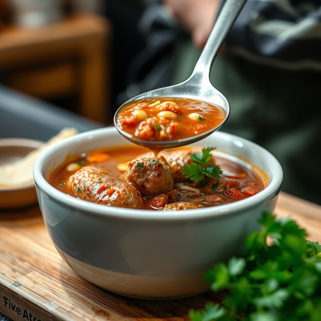 Cooking the Soup - crockpot albondigas soup recipe