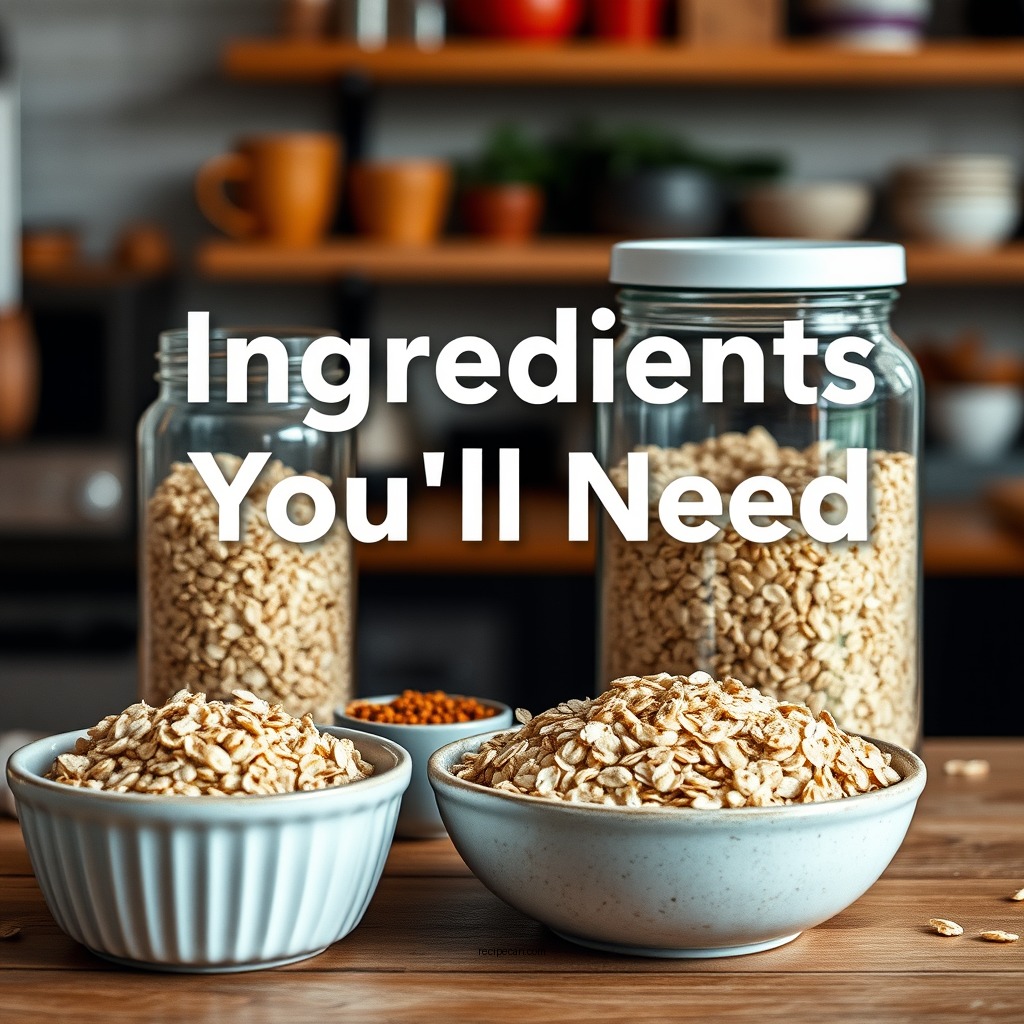 Ingredients You'll Need - crumble recipe with oats