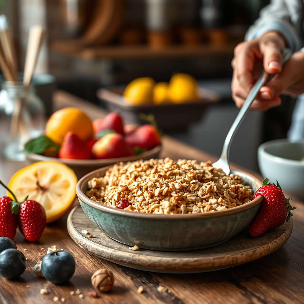Choosing Your Fruit Base - crumble with oats topping recipe
