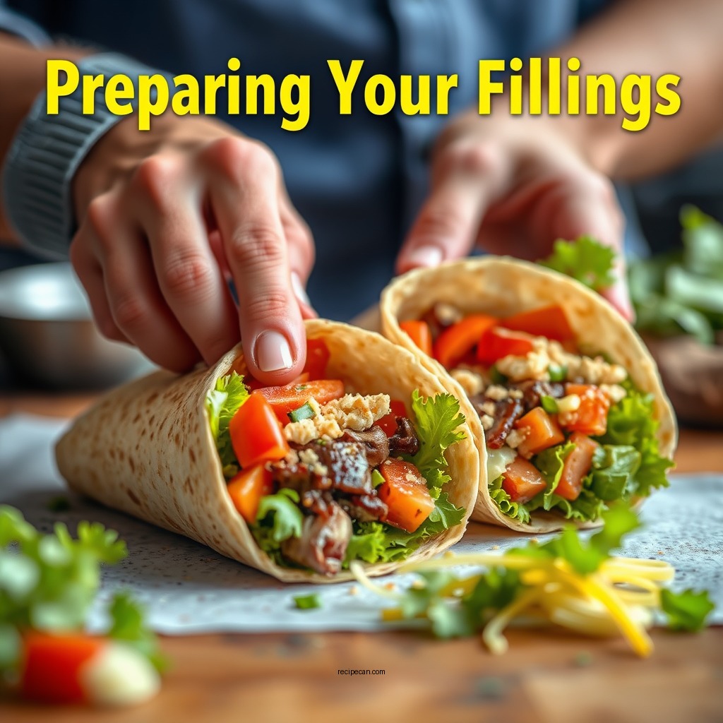 Preparing Your Fillings - crunch wrap recipe